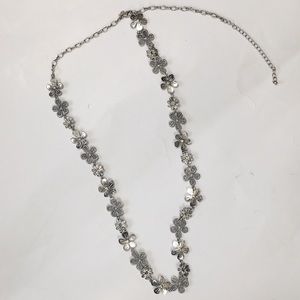 Sterling Silver Flower Necklace